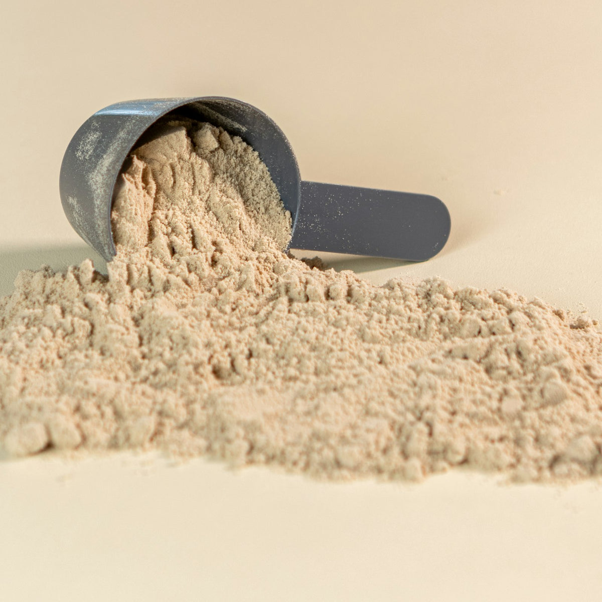 Finely ground noble kava root powder with a stone grinder